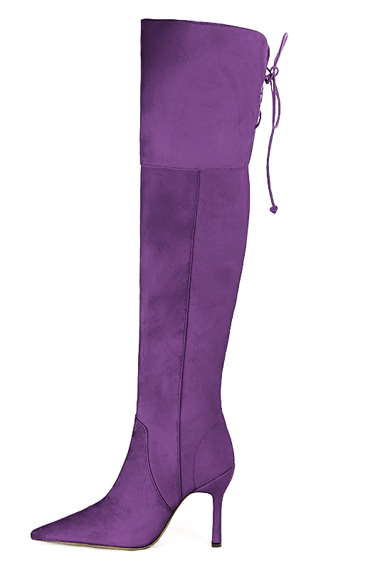 Cuissardes femme en cuir sur mesures violet am thyste Mollets